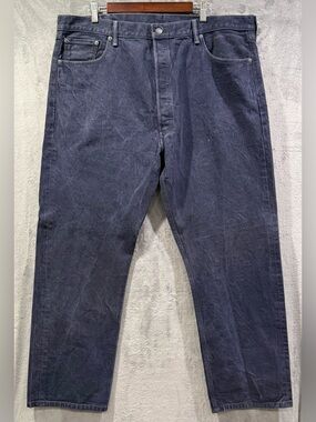 Levis‎ 501XX Jeans Mens Black 44x32 Button Fly Vintage Dark Wash Black Label